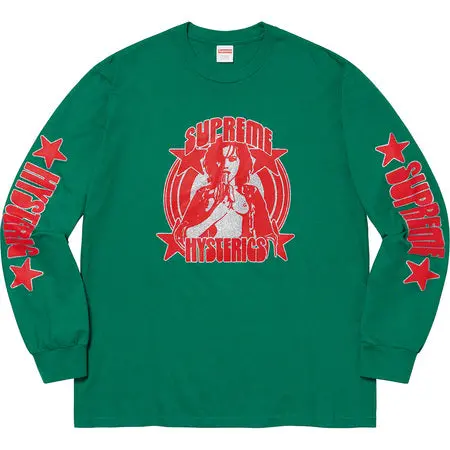 Supreme Hysteric Glamour Long-Sleeve Tee in Emerald Green