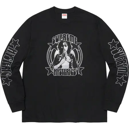 Supreme Hysteric Glamour Long-Sleeve Tee in Jet Black