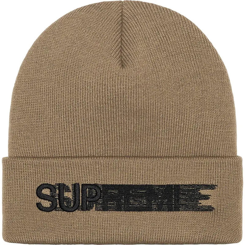 Supreme Motion Logo Beanie – Taupe