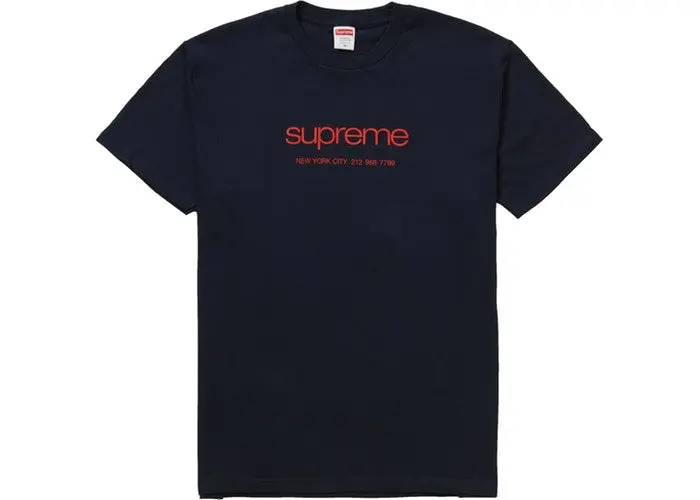 Supreme Navy Shop Tee – 2020 Classic Fit Cotton Shirt