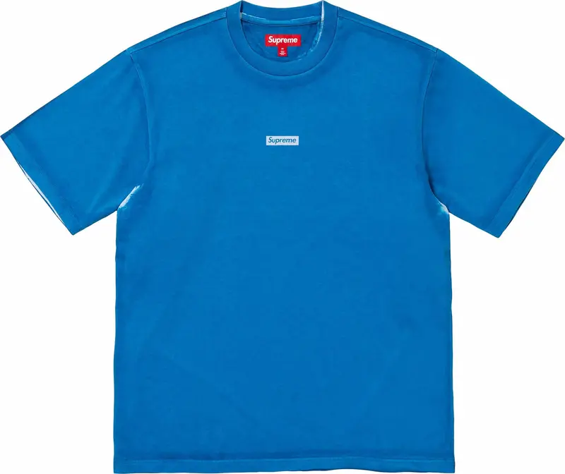 Supreme Overprinted Small Box Short-Sleeve Top in Navy Blue