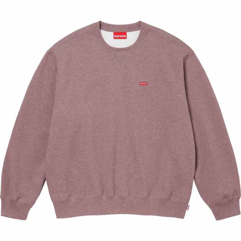 Supreme Small Box Crewneck Sweatshirt in Heather Mauve