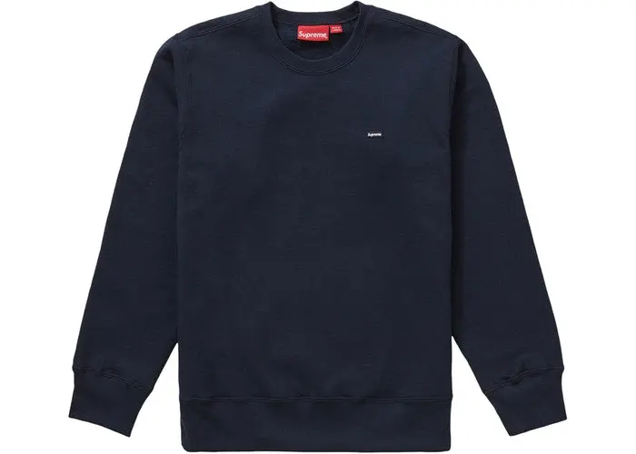 Supreme Small Box Logo Crewneck Sweatshirt – Navy