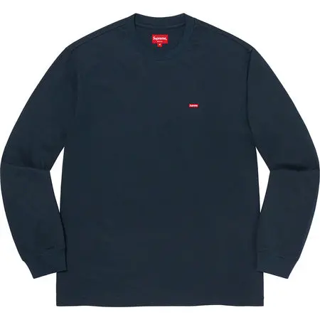 Supreme Small Box Logo Long-Sleeve Tee – SS21 Navy
