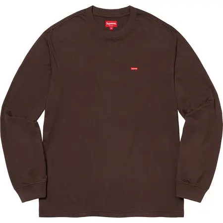 Supreme Small Box Long-Sleeve Brown T-Shirt