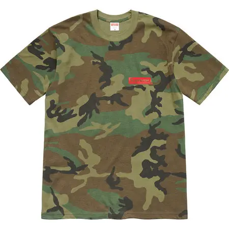Supreme Spiral Graphic Tee in Camo Print
