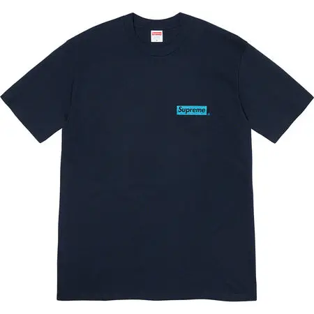 Supreme Spiral Graphic Tee in Deep Navy
