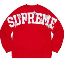 Supreme Stars Logo Crewneck Sweatshirt in Vibrant Red