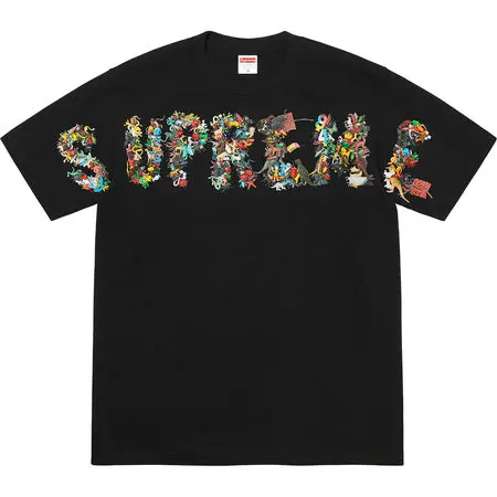 Supreme Toy Pile Screen-Printed T-Shirt in Black