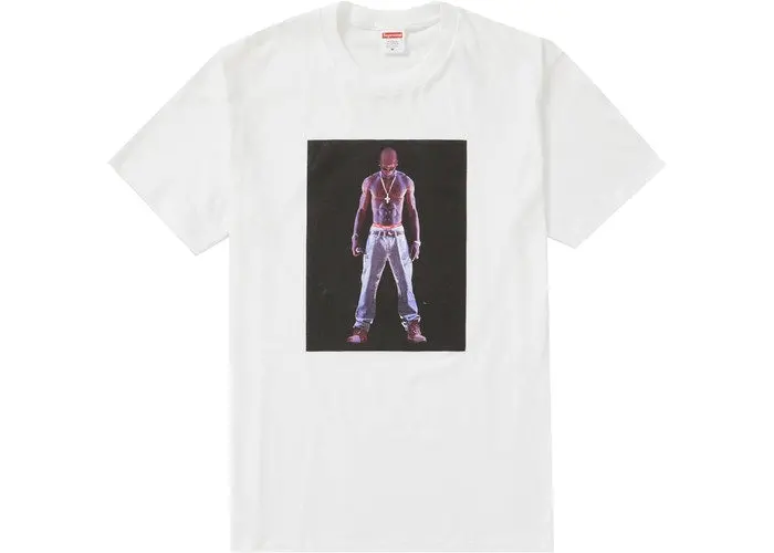 Supreme Tupac Holographic T-Shirt in White