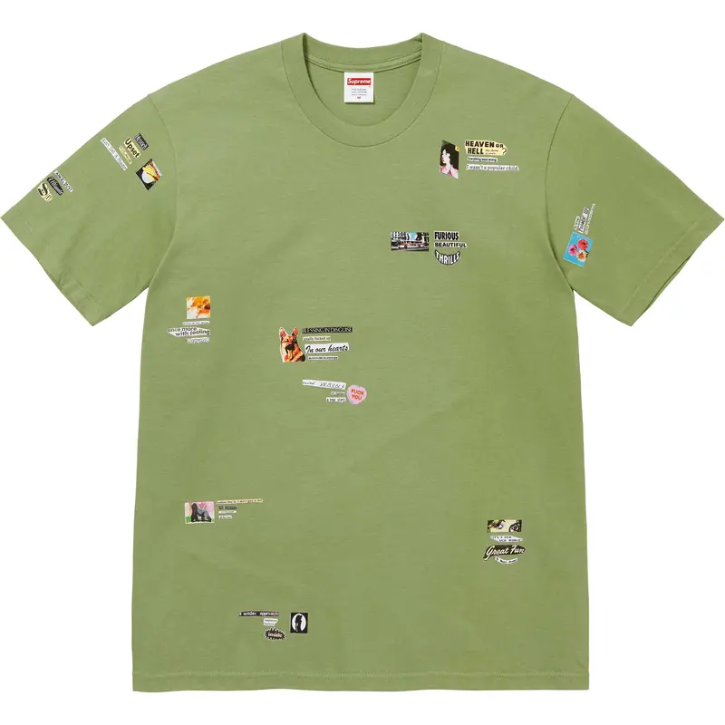 Supreme ‘Upset’ Logo T-Shirt in Forest Moss Green