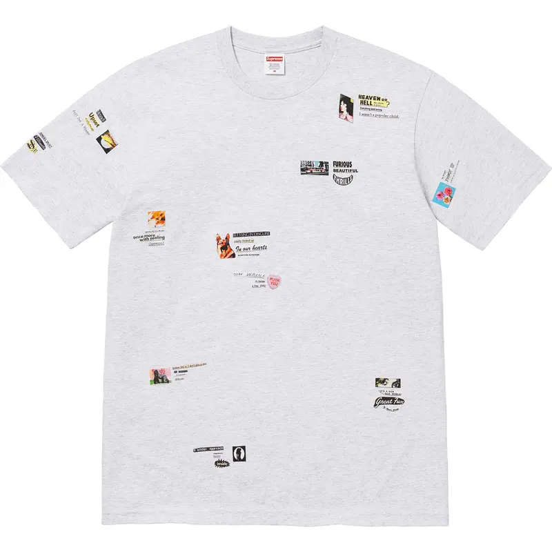 Supreme ‘Upset’ Logo T-Shirt in Slate Grey