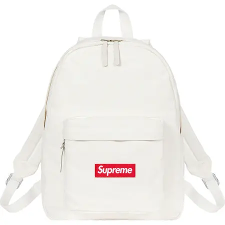 Supreme White Canvas Backpack