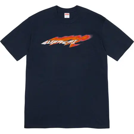 Supreme Wind Logo Short-Sleeve Tee – Navy