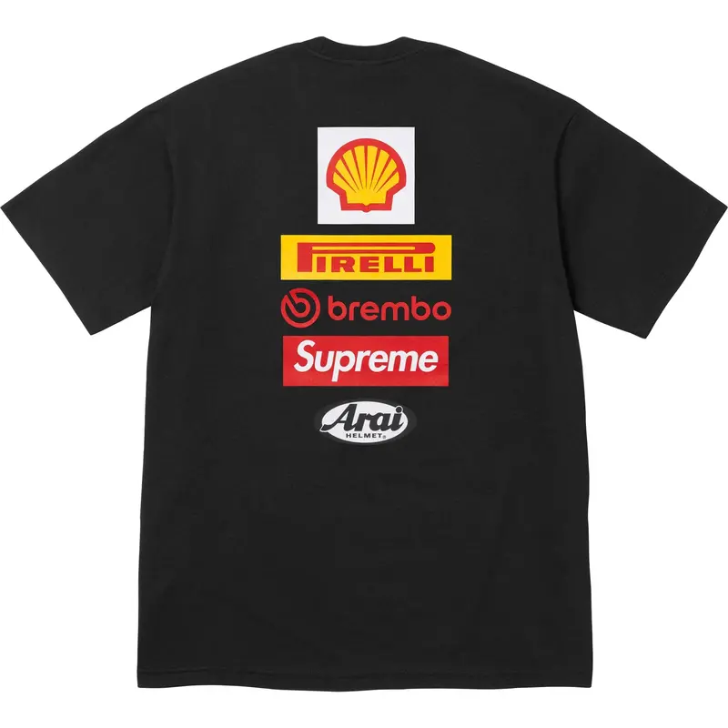 Supreme x Ducati Logo Print Tee in Black