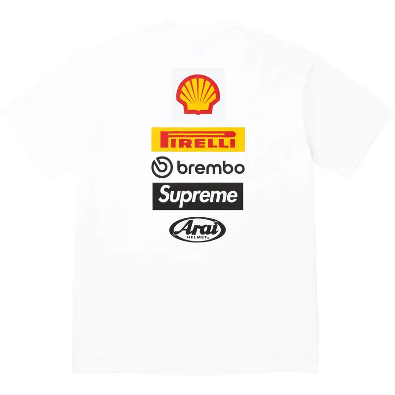 Supreme x Ducati Logo Print Tee in White