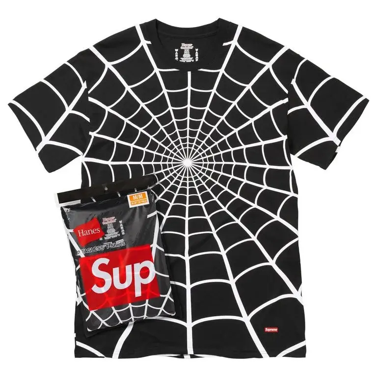 Supreme x Hanes Spider-Man Tagless Tee Set – Black (2-Pack)