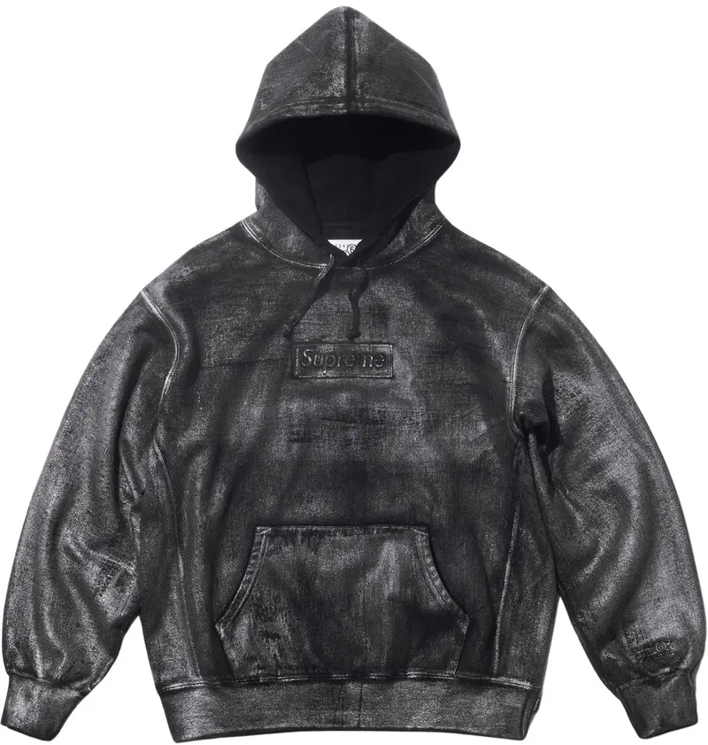 Supreme x MM6 Maison Margiela Black Box Logo Hoodie