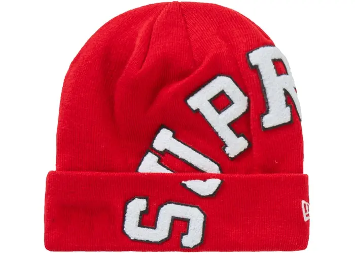 Supreme x New Era Big Arc Beanie – Bold Red