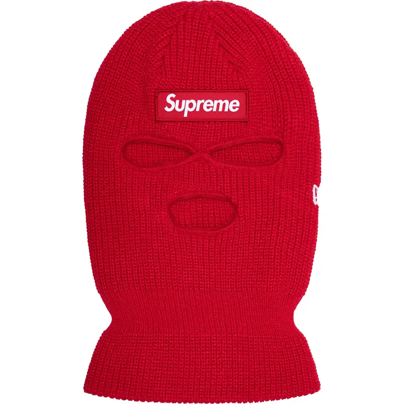 Supreme x New Era Box Logo Balaclava – Bold Red Knit Face Cover