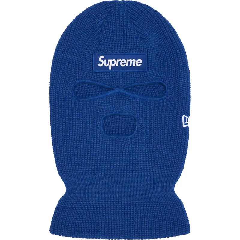 Supreme x New Era Box Logo Balaclava – Navy-Inspired Blue Knit