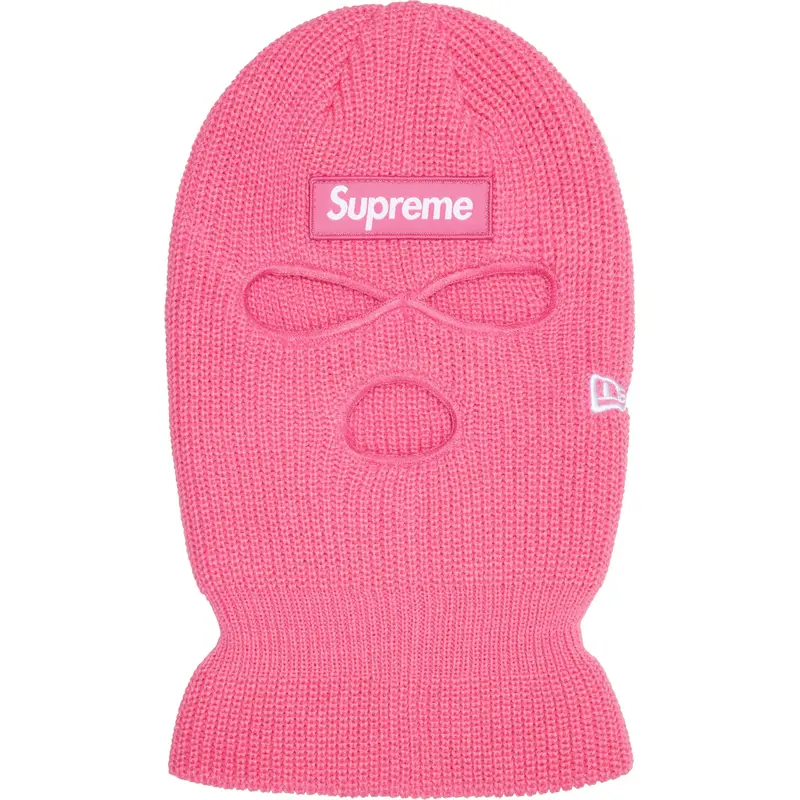 Supreme x New Era Box Logo Balaclava – Soft Pink Thermal Layer