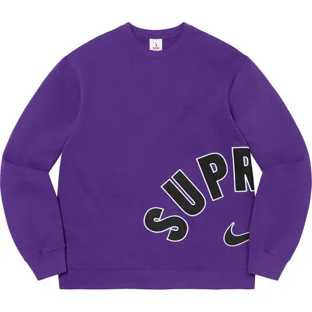 Supreme x Nike Arc Purple Crewneck Sweatshirt