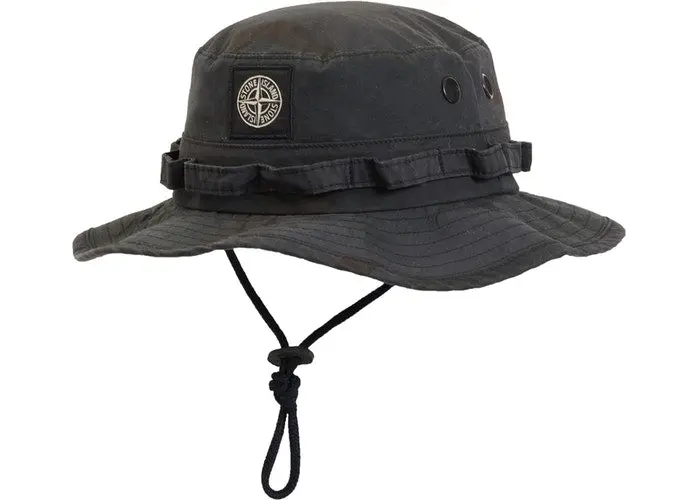 Supreme x Stone Island Camouflage Boonie Hat in Black
