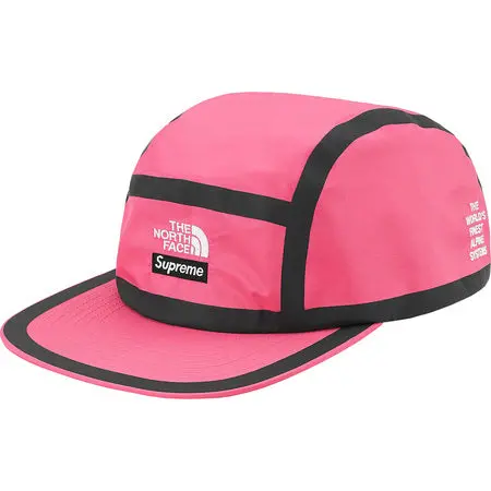 Supreme x The North Face Camp Cap – Pink Outer Tape Seam Finish
