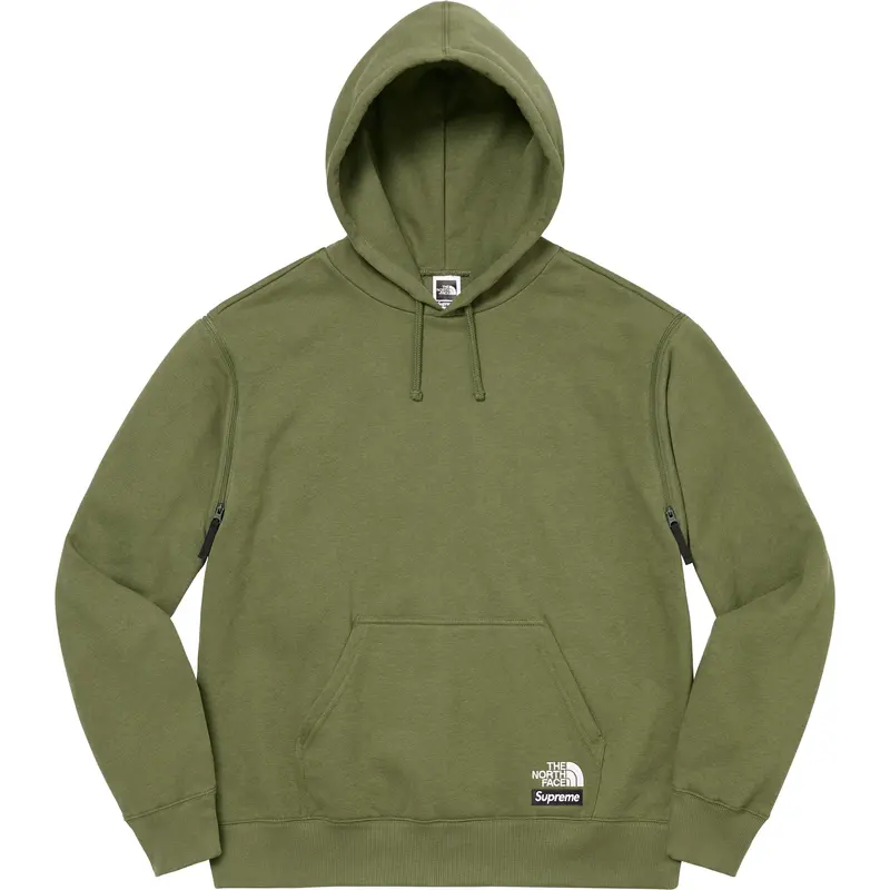 Supreme x The North Face Convertible Hooded Sweatshirt – Olive