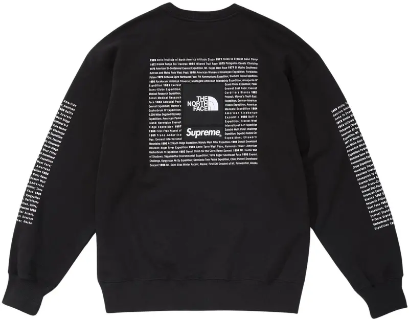 Supreme x The North Face Crewneck Sweatshirt in Black