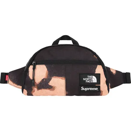 Supreme × The North Face Roo II Backpack – Bleached Denim Print (Black)