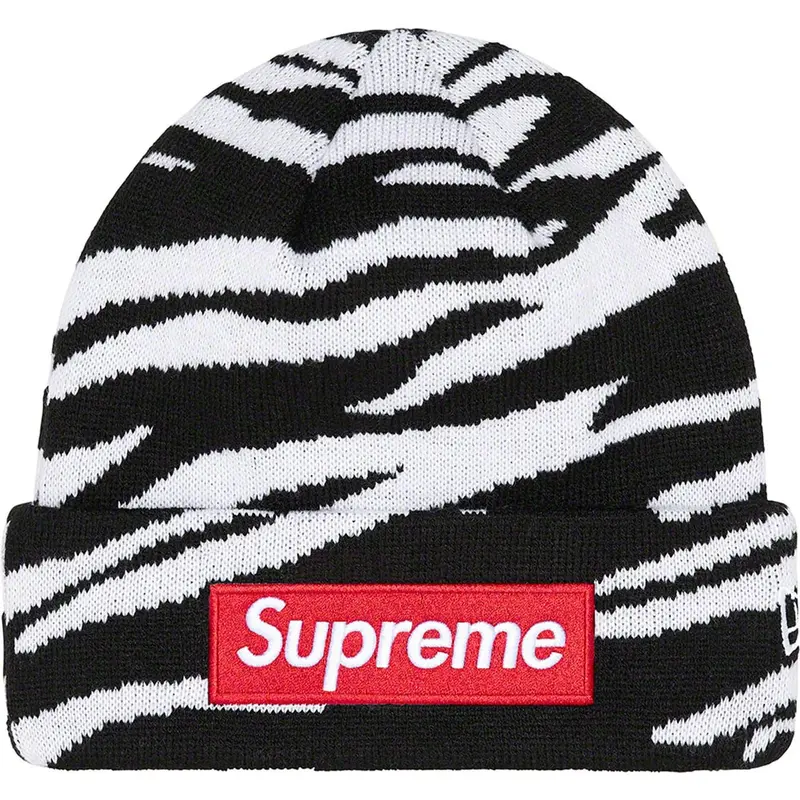 Supreme Zebra Print New Era Box Logo Beanie