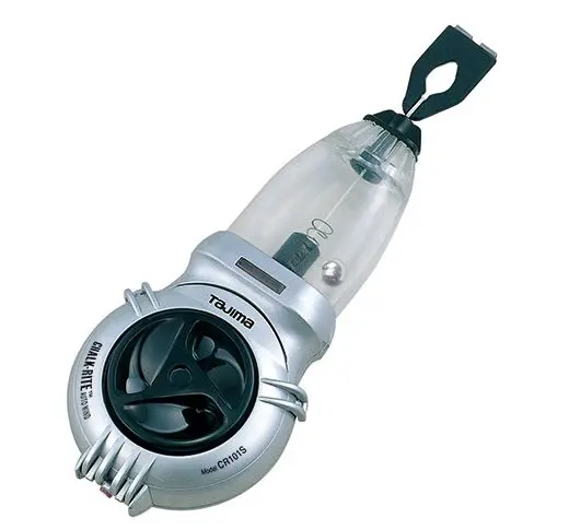 Tajima Chalk-Rite Auto-Wind Chalk Line with Self-Retracting Mechanism