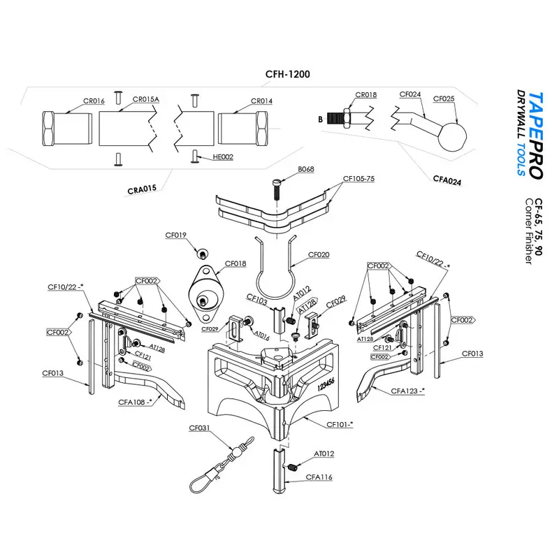 TapePro Angle Head Repair Parts – Swivel Joint & Housing Replacements