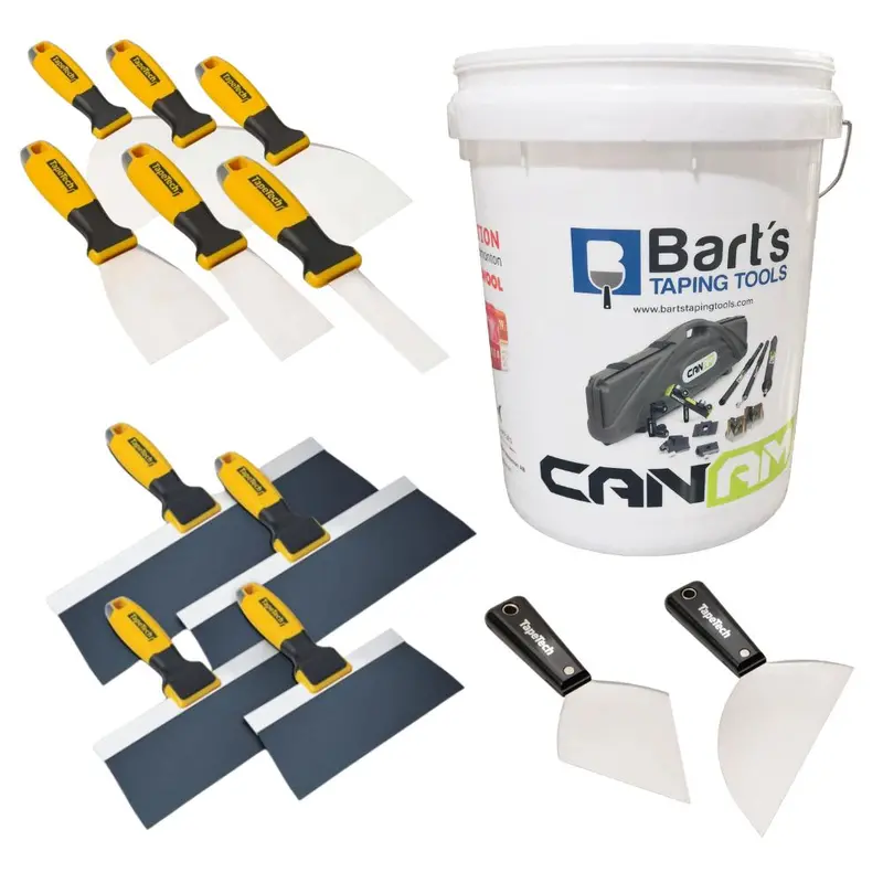 TapeTech Drywall Knife Set in Convenient Pail Container