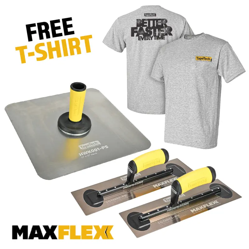 TapeTech MaxFlex Ultra-Thin (0.3mm) Hawk & Trowel Kit