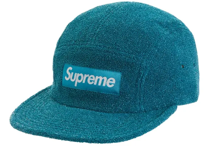 Teal Glitter Terry Camp Cap