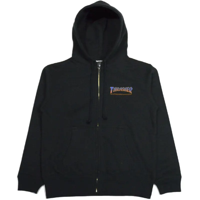 Thrasher Grill-Themed Zip Hoodie Sweatshirt