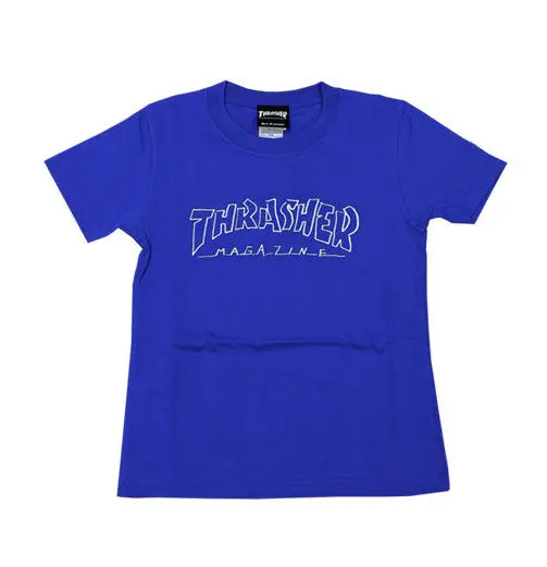 Thrasher Kids Mag Outline Short Sleeve T-Shirt – Royal Blue
