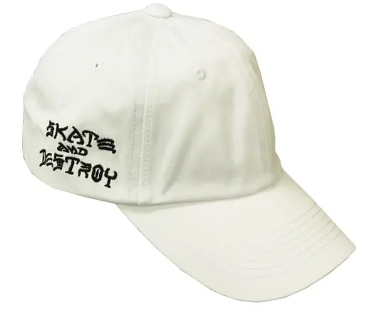 Thrasher Magazine Skate & Destroy Sport Dad Cap – White