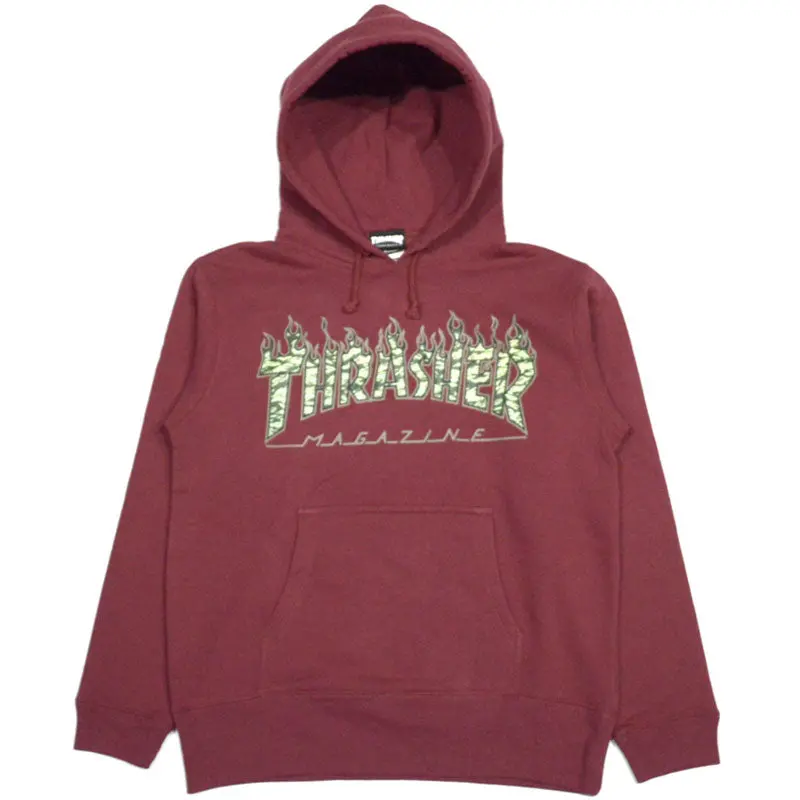 Thrasher Tiger Flame Camo Hoodie Sweatshirt