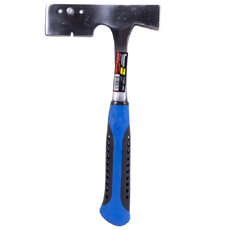 Toolway 24-Ounce All-Steel Roofing Hammer with Shock-Absorbing Rubber Handle