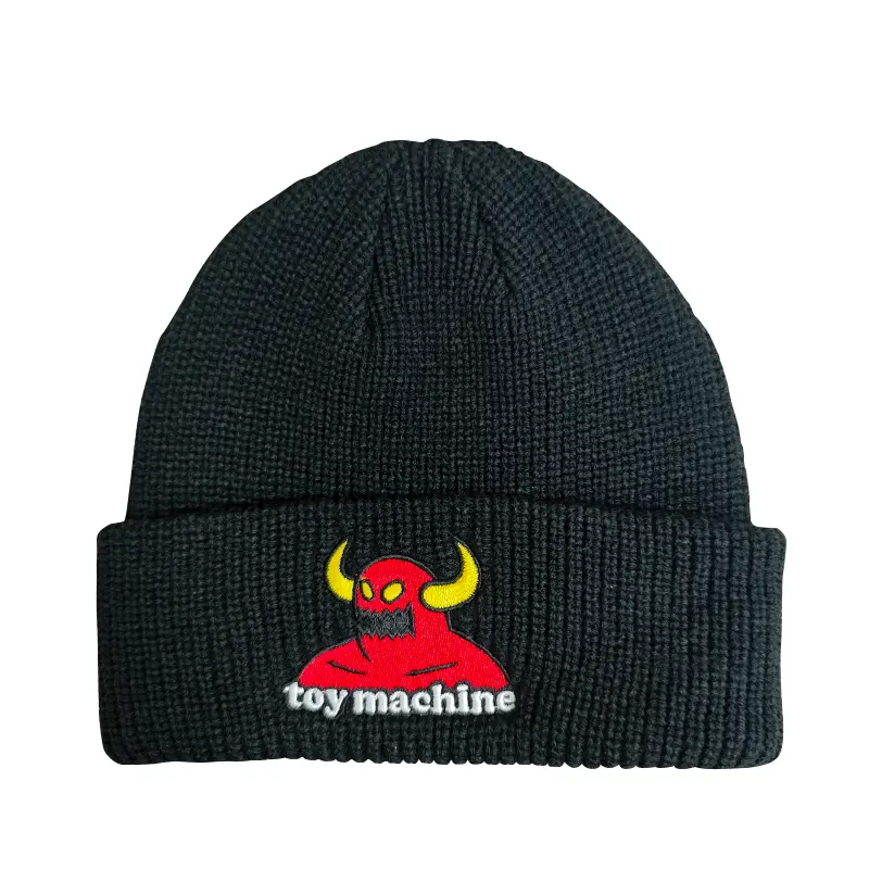 Toy Machine Robot Knit Beanie in Black and Red