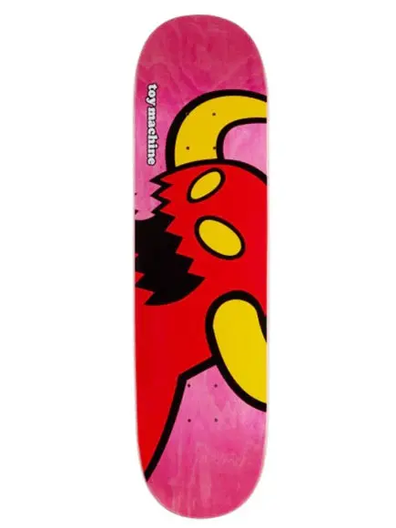 Toy Machine Vice Monster Skateboard Deck in Pastel Pink