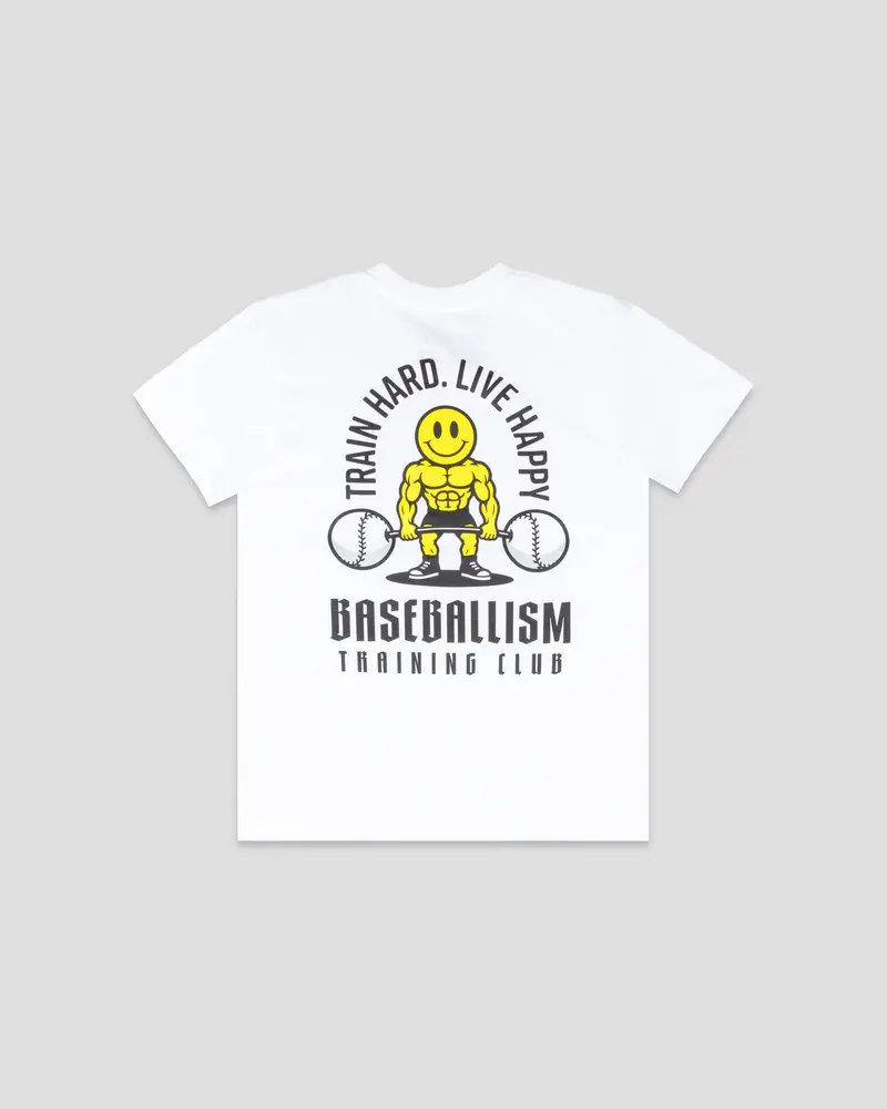 Train Hard, Live Happy Youth T-Shirt – Inspirational Athletic Tee