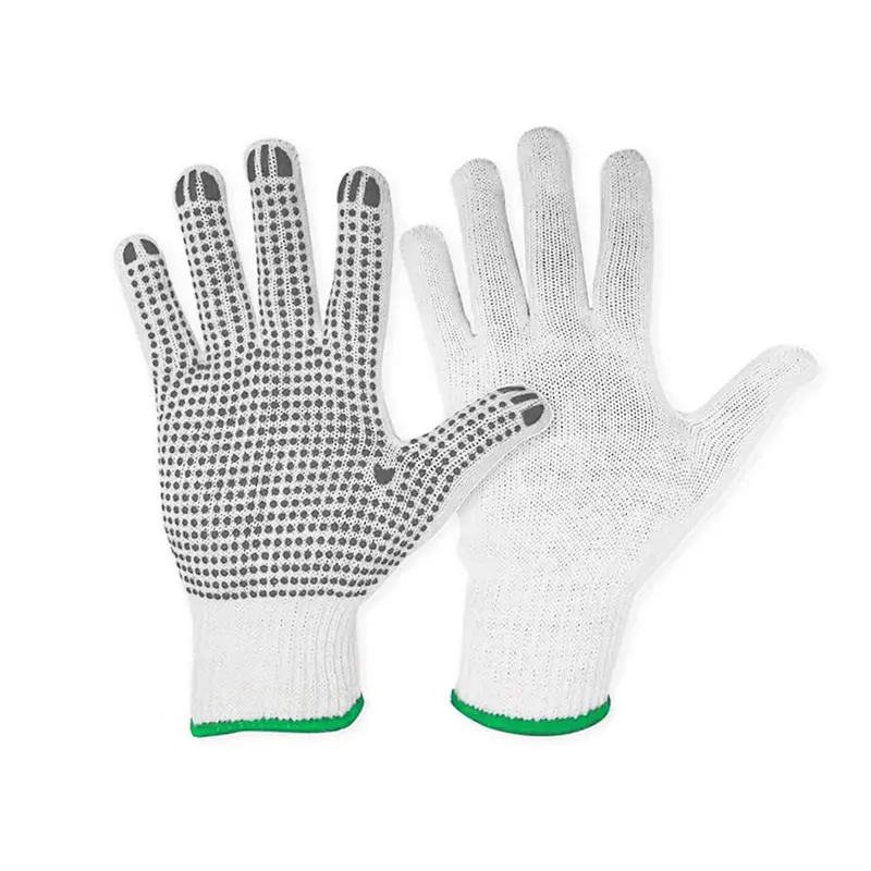 TWXpert PVC-Dotted Knit Poly/Cotton Work Gloves – 12-Pack, Large