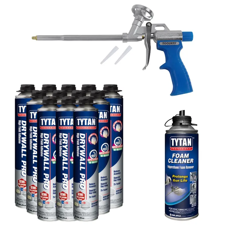 Tytan Toolway Foam Dispensing Gun + Premium Adhesive Bundle