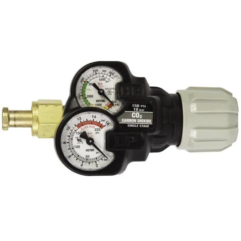 Victor Edge 2.0 ESS32 Stainless Steel CO₂ Regulator – 150 PSI, CGA 320, Model 0781-3638