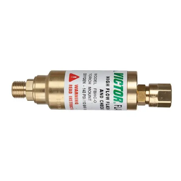 Victor FBHC High-Flow Oxygen Flashback Arrestor — Torch-Mounted